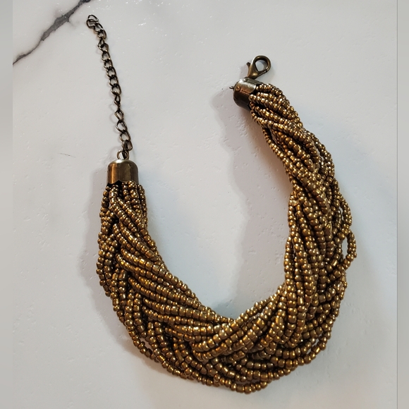 Bronze Braided Bead Bracelet  💥3 for $24💥 - Picture 3 of 12